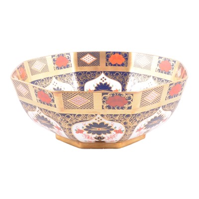 Lot 66 - Royal Crown Derby Imari octagonal bowl, 1128 pattern