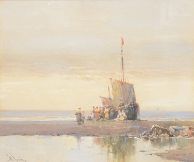 Lot 283 - Wilfred Knox, Dutch Pinks unloading the catch