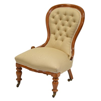 Lot 355 - Victorian walnut nursery chair