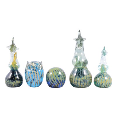 Lot 112 - Five Mdina glass paperweights