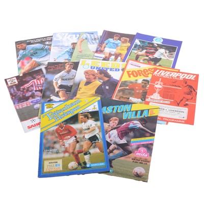 Lot 163 - Approximately five-hundred football programmes, including FA Cup and UEFA cup final programmes