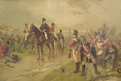 Lot 389 - Wellington at Waterloo, print, etc.