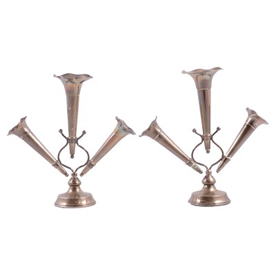 Lot 326 - Pair of silver epergnes