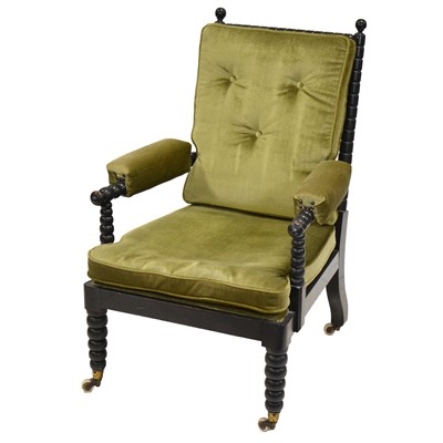 Lot 473 - Victorian walnut turned armchair
