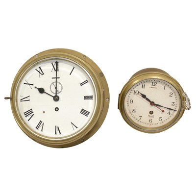 Lot 146 - Two brass-cased ships clocks