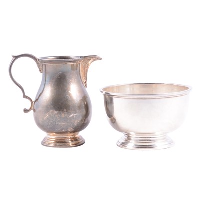 Lot 238 - George II style silver cream jug and sugar bowl, William Comyns & Son Ltd.
