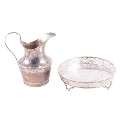 Lot 237 - Dutch silver milk jug and stand