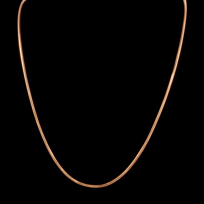 Lot 297 - An 18 carat yellow gold snakelink chain necklace.