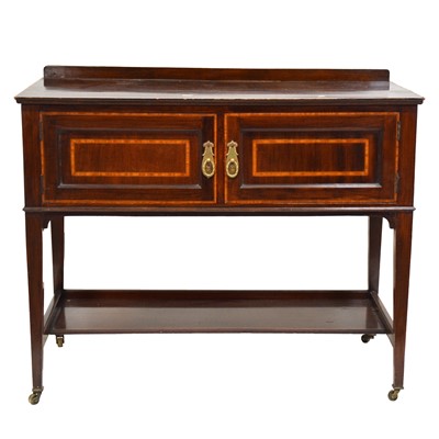 Lot 347 - Edwardian mahogany washstand