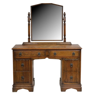Lot 358 - Oak three-piece bedroom suite, by Inglesants of Leicester