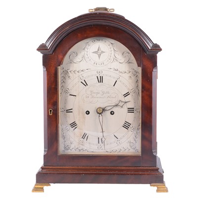 Lot 218 - George Gibbs; mahogany bracket clock