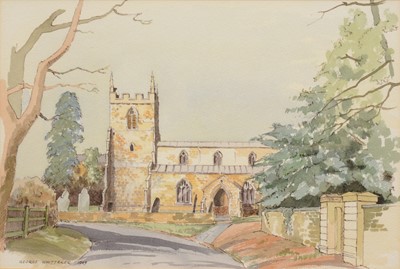 Lot 248 - Chris Bent, pair of watercolours, and another watercolour of Skeffington church
