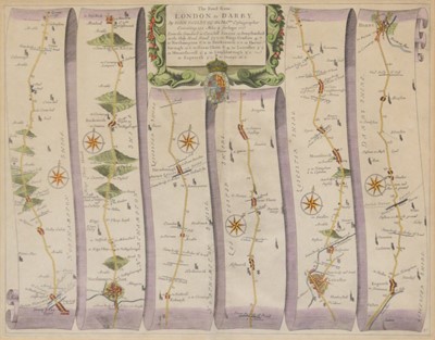 Lot 268 - After John Ogilby, The Road from London to Darby [sic]