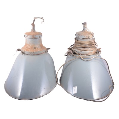 Lot 341 - Pair of industrial lights