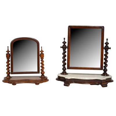 Lot 316 - Two Victorian mahogany toilet mirrors