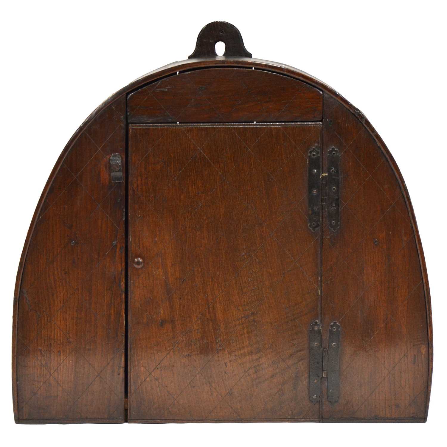 Lot 387 - Joined oak mural cupboard