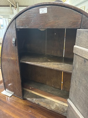 Lot 387 - Joined oak mural cupboard