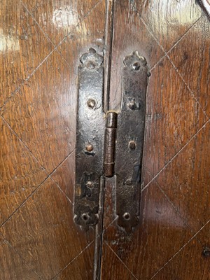 Lot 387 - Joined oak mural cupboard
