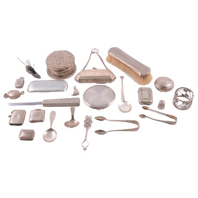 Lot 236 - Collection of small silver, white metal and other metal items.