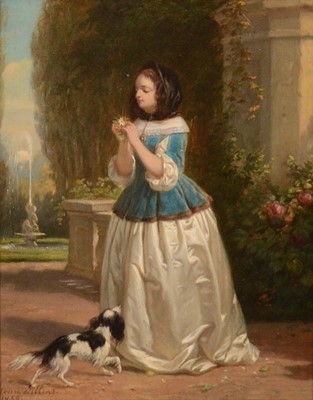 Lot 310 - Hendrick Joseph Dillens, He loves me, He loves me not