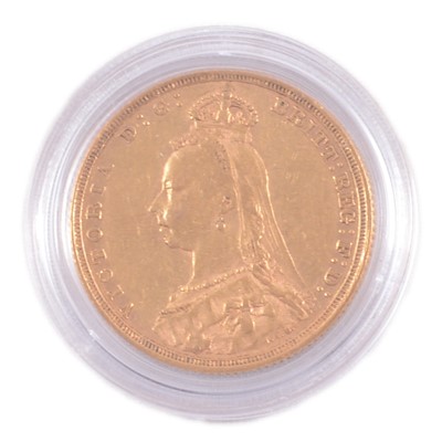 Lot 224 - A Gold Full Sovereign Coin, Victoria Jubilee Head 1892, Sydney Mint Mark.