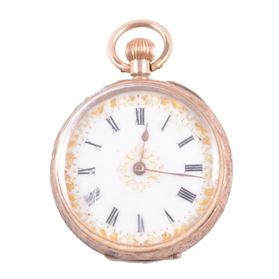 Lot 222 - Continental 9k gold fob watch