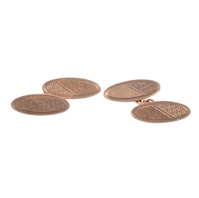 Lot 221 - Pair of 9ct gold cufflinks