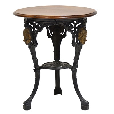 Lot 319 - Cast Iron 'Britannia' pub table