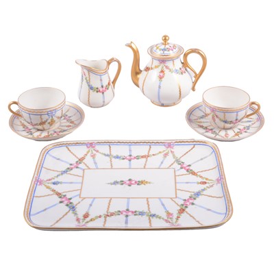 Lot 31 - French Palais Royale style porcelain tea-for-two