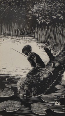 Lot 279 - Denys Watkins-Pitchford, Young boy fishing