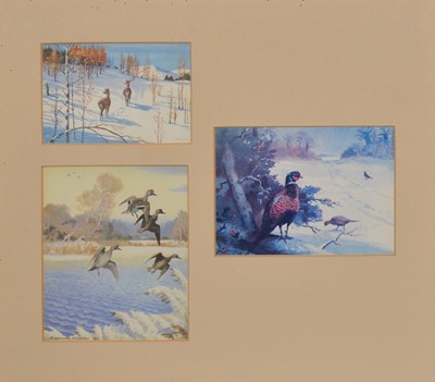 Lot 287 - Denys Watkins-Pitchford, two signed Christmas cards and a coloured print.