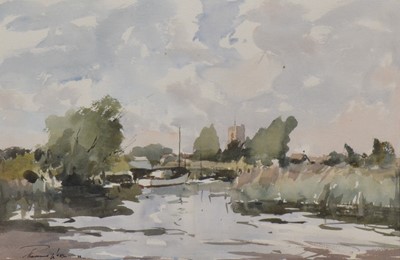 Lot 313 - Edward Wesson, River scene and landscape
