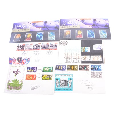 Lot 196 - Silver stamp replicas, First Day Coin Covers, First Day Covers, and presentation stamp sets.