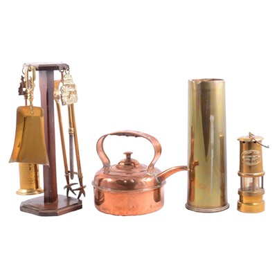 Lot 113 - Collection of brass and copperwares.