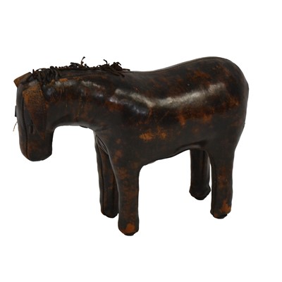 Lot 321 - Liberty style leather horse footstool