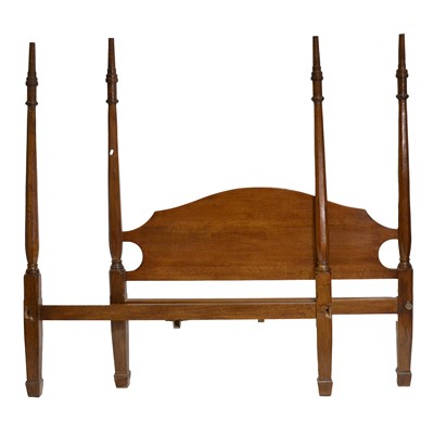 Lot 386 - George III style oak fourposter bed, craftsman made