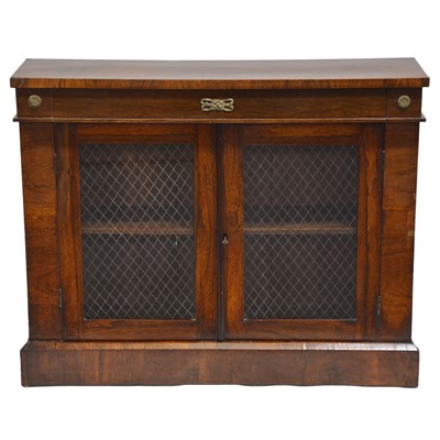 Lot 346 - Victorian rosewood bookcase cabinet