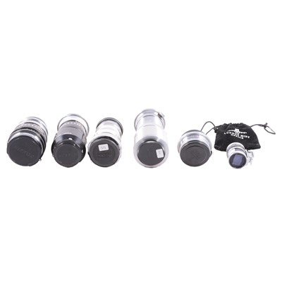 Lot 161 - 4 Nikon Nippon Kogaku lenses and a Zeiss Ikon lens