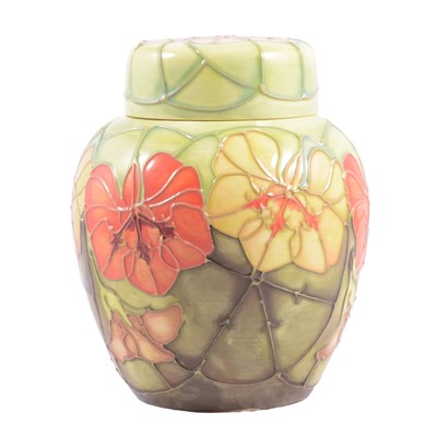 Lot 7 - Moorcroft Pottery – a Nasturtium pattern ginger jar.