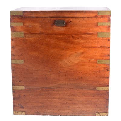 Lot 102 - Victorian mahogany brass-banded silver chest