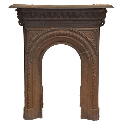 Lot 379 - Cast iron fire surround