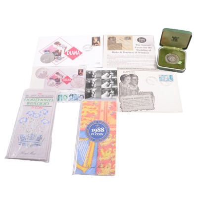 Lot 208 - Quantity of coins and stamps