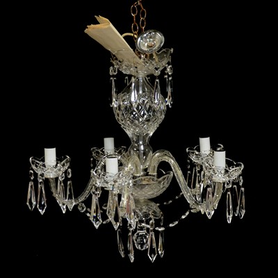 Lot 247A - Waterford Crystal five-branch chandelier