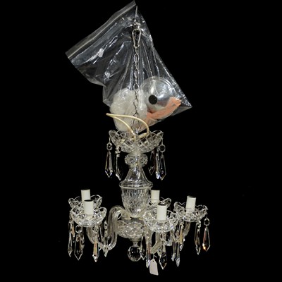 Lot 247B - Waterford Crystal five-branch chandelier