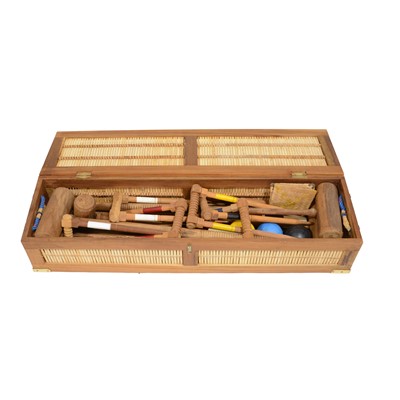 Lot 349 - Solid Teak Croquet set
