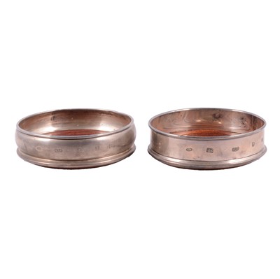 Lot 216 - Two modern silver coasters