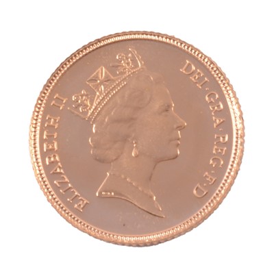Lot 212 - Gold Half Sovereign Coin, Elizabeth II 1985.