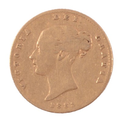 Lot 211 - A Gold Half Sovereign Coin, Victoria Young Head 1853.