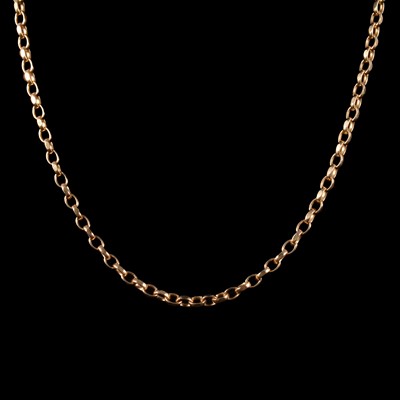 Lot 319 - A 9 carat yellow gold chain necklace, and bracelet.