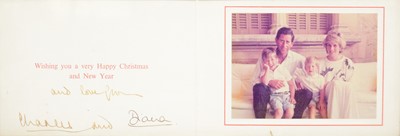 Lot 37 - Royal interest; King Charles III then HRH Prince Charles and Princess Diana signed Christmas card